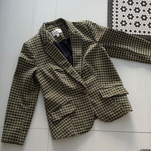 Plaid Women's Blazer Jacket